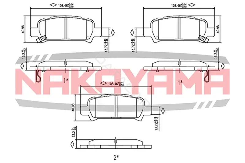 Тормозные колодки NAKAYAMA P0716NY