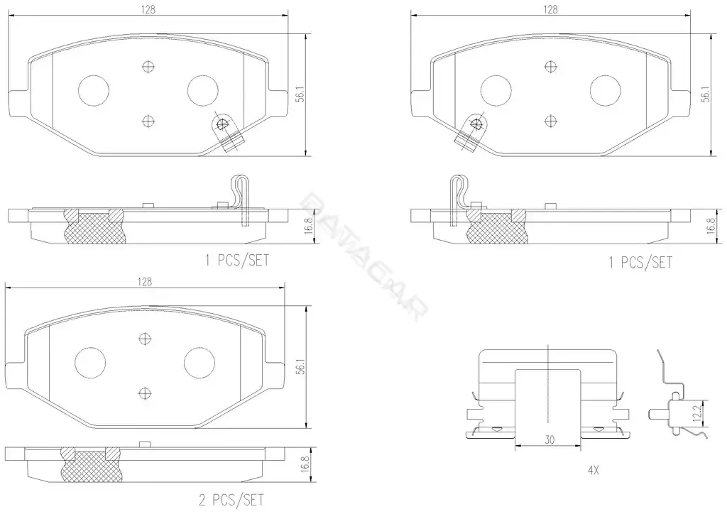 Тормозные колодки BREMBO P26002
