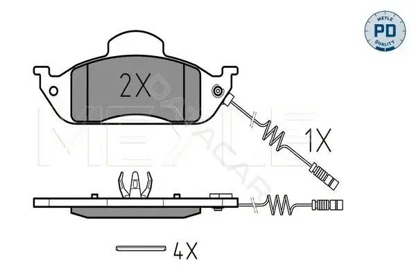 Тормозные колодки MEYLE 0252319317/PD