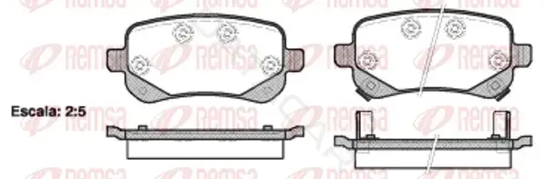 Тормозные колодки REMSA 1095.02