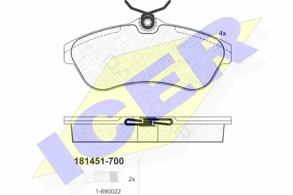 Тормозные колодки ICER 181451-700