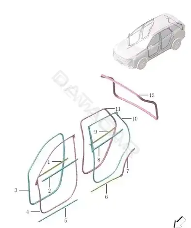 Уплотнитель двери GEELY 6073149600