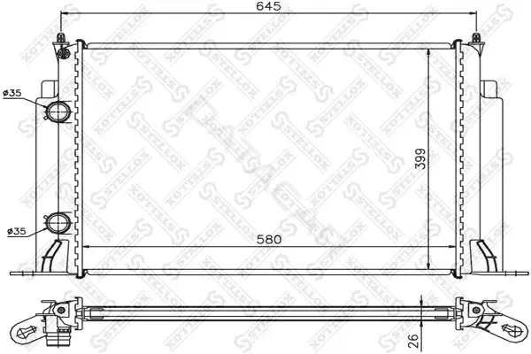 Радиатор охлаждения STELLOX 10-25758-SX
