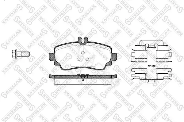 Тормозные колодки STELLOX 661000B-SX
