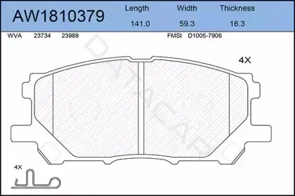 Тормозные колодки AYWIPARTS AW1810379