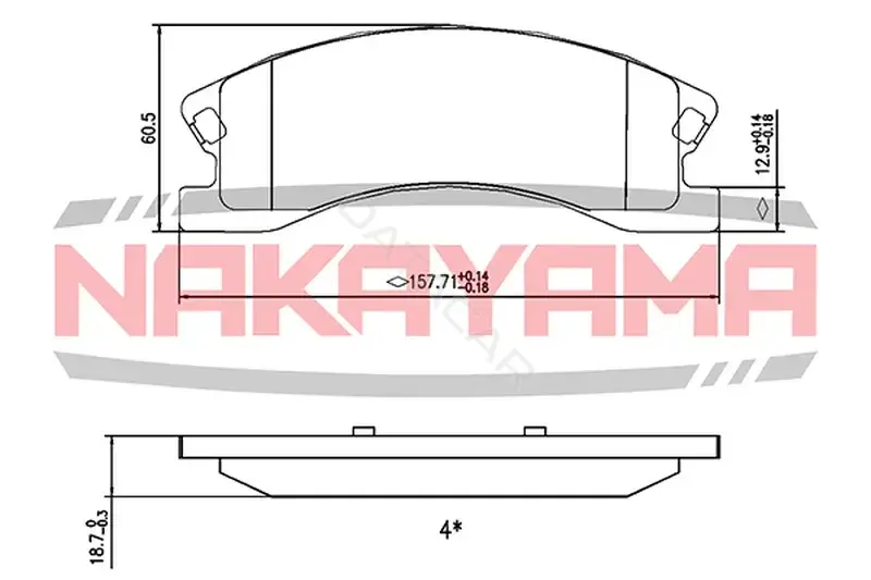 Тормозные колодки NAKAYAMA HP8612NY