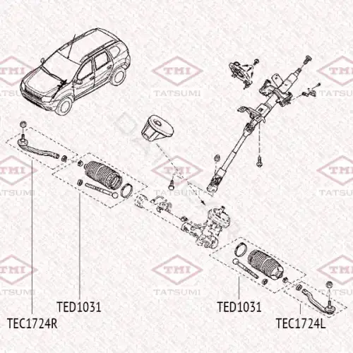 Рулевые наконечники TATSUMI TEC1724R