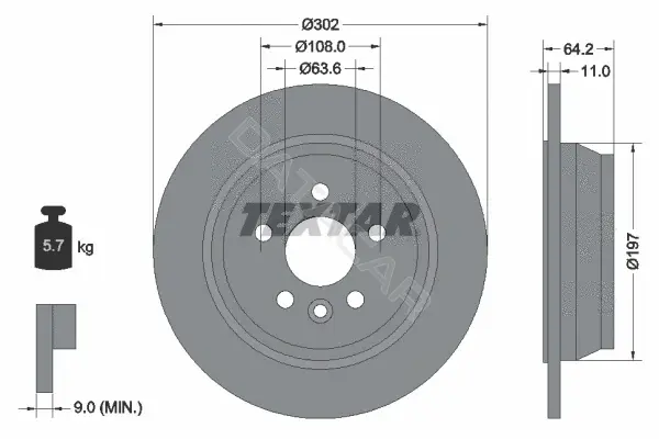 Тормозные диски TEXTAR 92283003