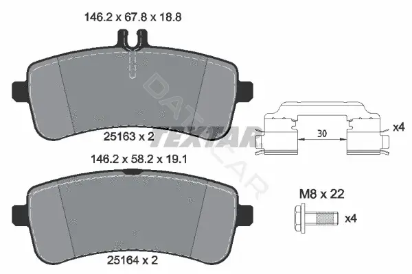 Тормозные колодки TEXTAR 2516302