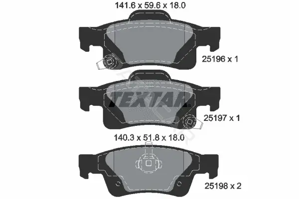 Тормозные колодки TEXTAR 2519601