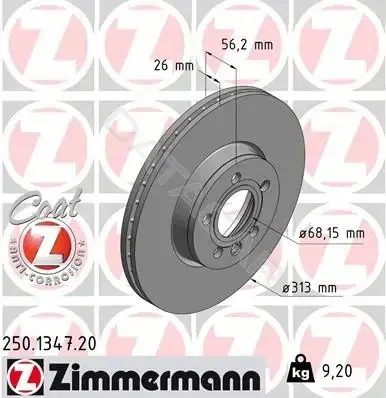 Тормозные диски ZIMMERMANN 250.1347.20