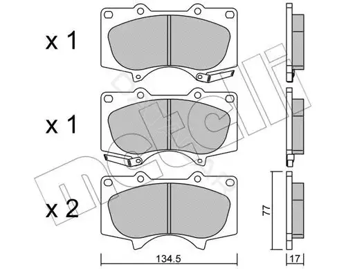 Тормозные колодки METELLI 22-0454-0