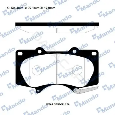 Тормозные колодки MANDO MPT25