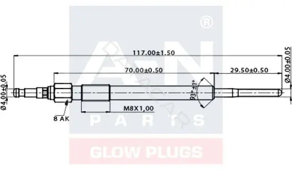 Свечи накала A-N PARTS A-N117009