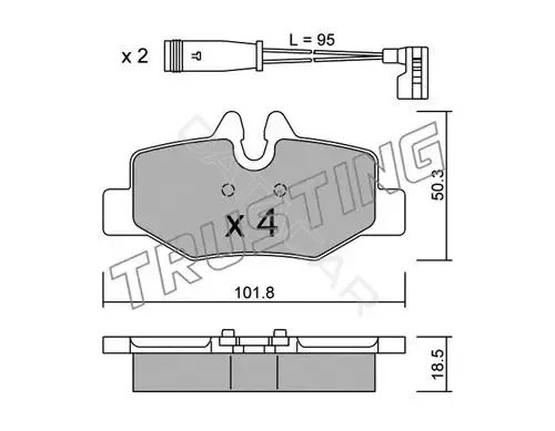 Тормозные колодки TRUSTING 592.0W