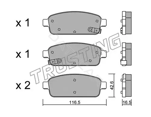 Тормозные колодки TRUSTING 857.0