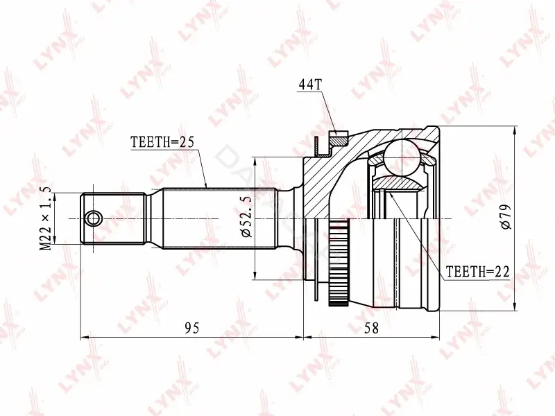 Шрус LYNXAUTO CO-3601A