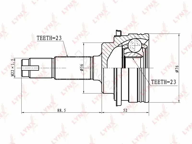 Шрус LYNXAUTO CO-7539