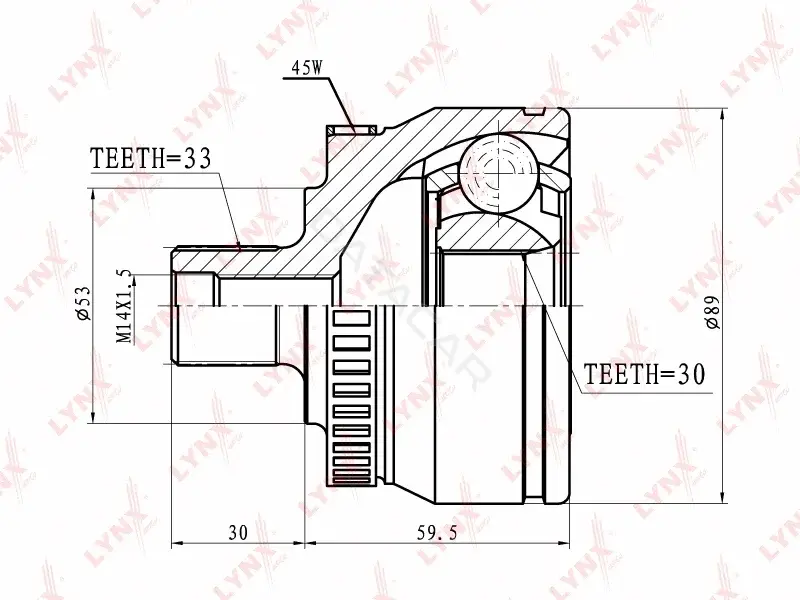 Шрус LYNXAUTO CO-8029A