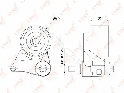 Натяжной ролик ГРМ LYNXAUTO PB-1260