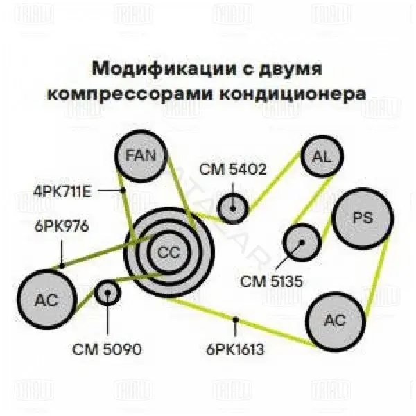 Натяжитель ремня генератора TRIALLI CM5402