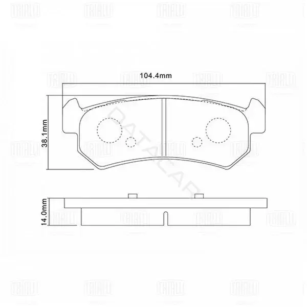 Тормозные колодки TRIALLI PF4019