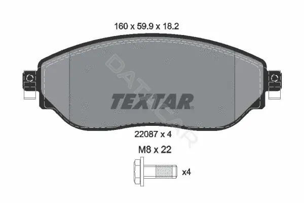 Тормозные колодки TEXTAR 2208701