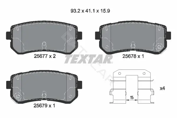 Тормозные колодки TEXTAR 2567701
