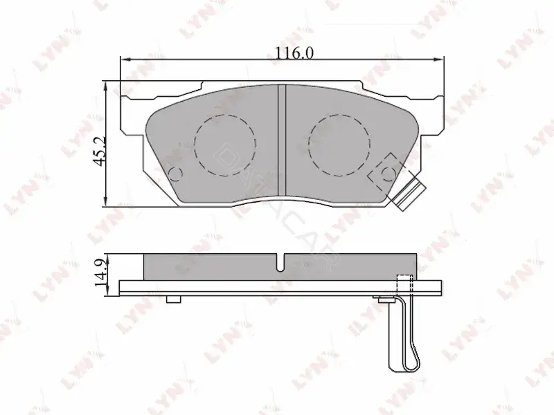 Тормозные колодки LYNXAUTO BD-3412