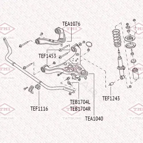 Стойки стабилизатора TATSUMI TEB1704R