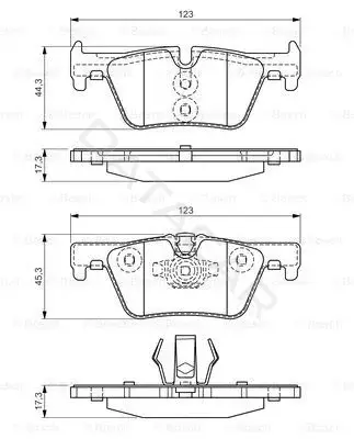 Тормозные колодки BOSCH 0986494554