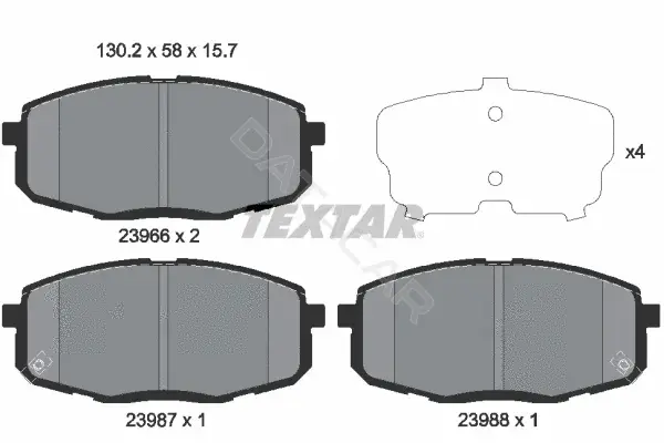 Тормозные колодки TEXTAR 2396601