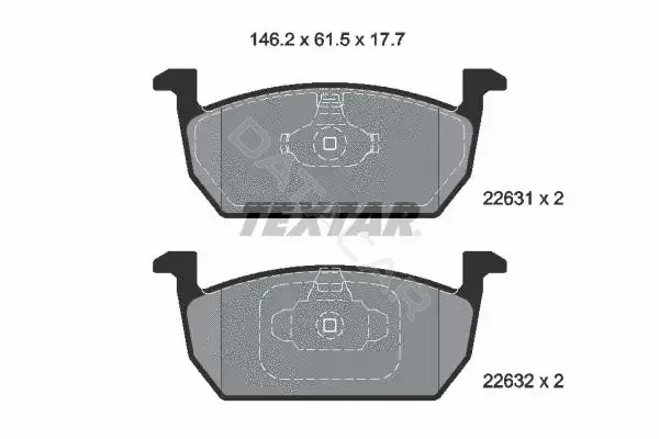 Тормозные колодки TEXTAR 2263101