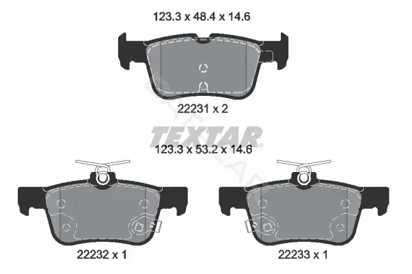 Тормозные колодки TEXTAR 2223103