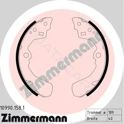 Колодки ручника ZIMMERMANN 10990.158.1
