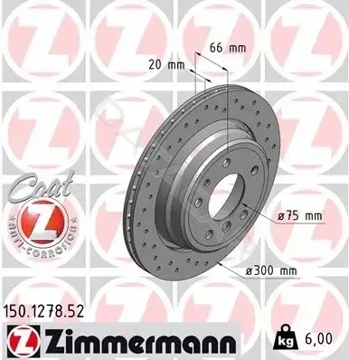 Тормозные диски ZIMMERMANN 150.1278.52