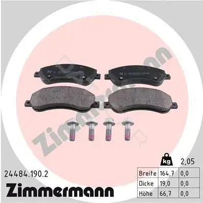 Тормозные колодки ZIMMERMANN 24484.190.2
