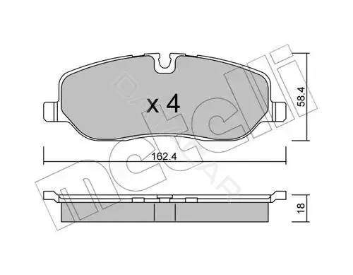 Тормозные колодки METELLI 22-0693-0