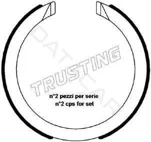 Колодки ручника TRUSTING 027.008
