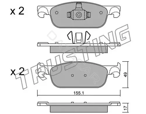 Тормозные колодки TRUSTING 1109.0