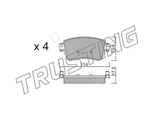 Тормозные колодки TRUSTING 1108.0