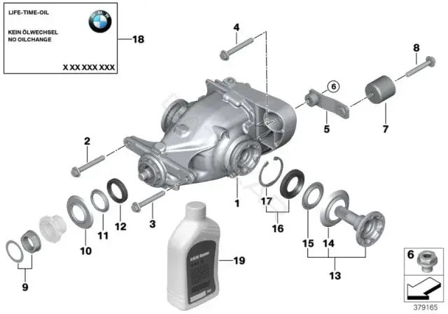 Сальник полуоси BMW 33107505605