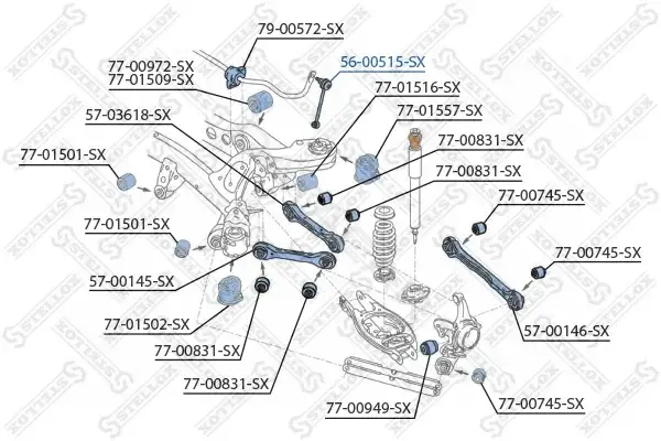Стойки стабилизатора STELLOX 56-00515-SX