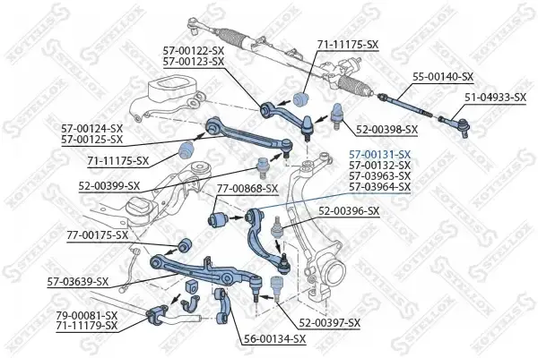 Рычаги STELLOX 57-00131-SX