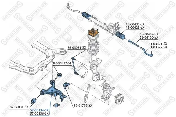 Рычаги STELLOX 57-00134-SX