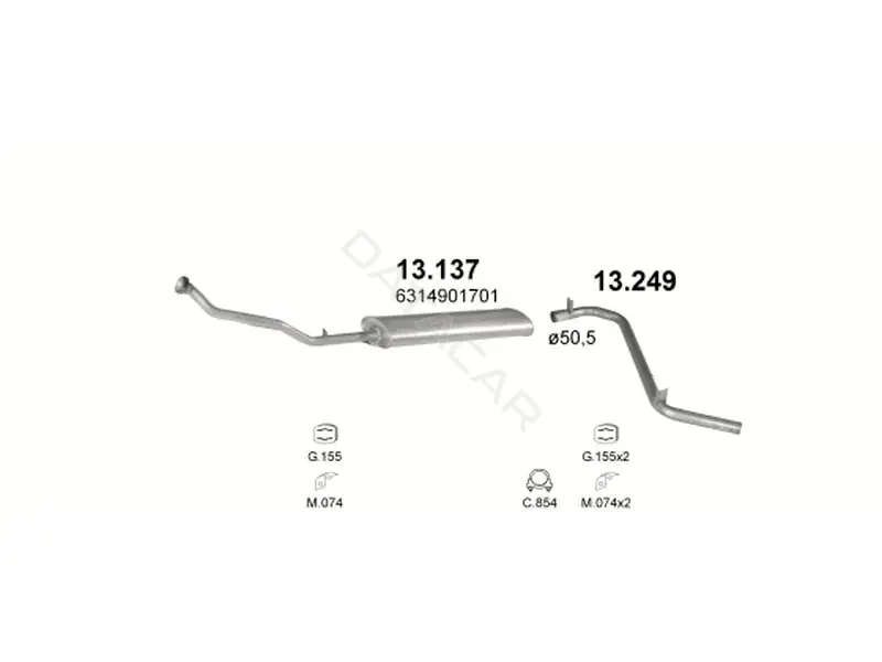 Глушитель выхлопных газов POLMOSTROW 13.137