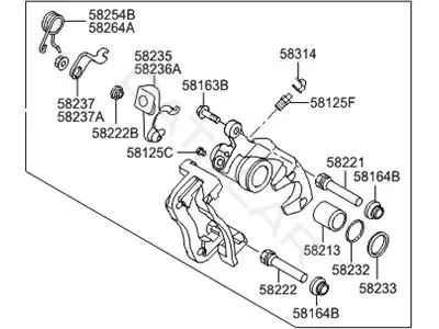 Суппорт тормозной HYUNDAI/KIA/MOBIS 583101RA30