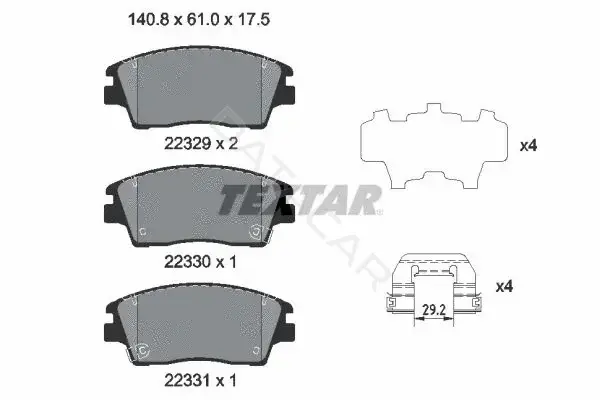 Тормозные колодки TEXTAR 2232901