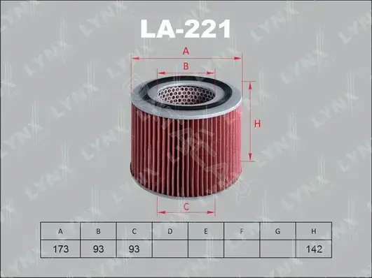 Воздушный фильтр LYNXAUTO LA-221
