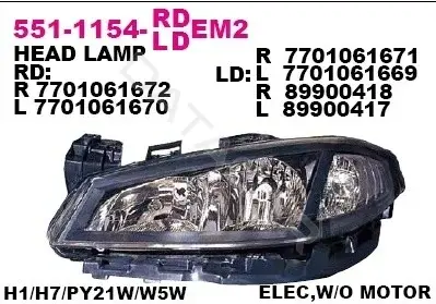 Фары DEPO 551-1154L-LDEM2